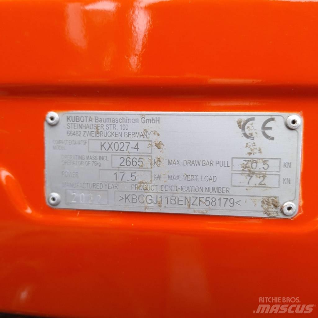 Kubota KX 027 Mini Escavadoras <7t