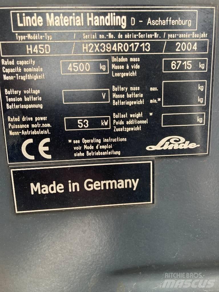 Linde H45D/394-01 Empilhadores Diesel