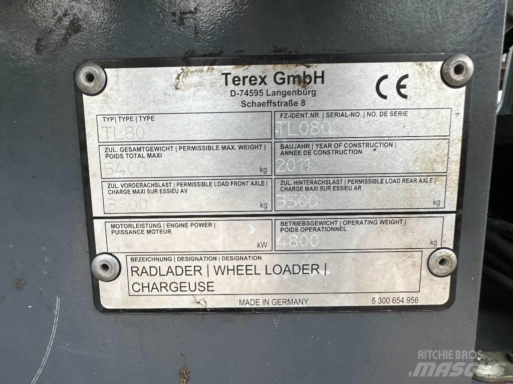 Terex TL 80 Pás carregadoras de rodas