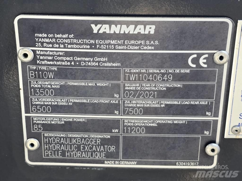 Yanmar B 110 W Escavadoras de rodas