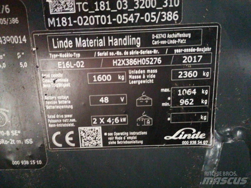 Linde E16L-02 Empilhadores eléctricos
