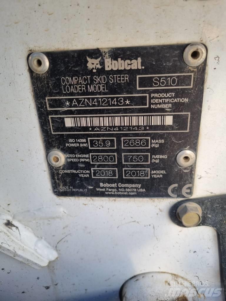 Bobcat S 510 Carregadoras de direcção deslizante