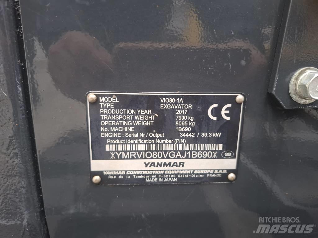 Yanmar Vio 80-1A Escavadoras Midi 7t - 12t