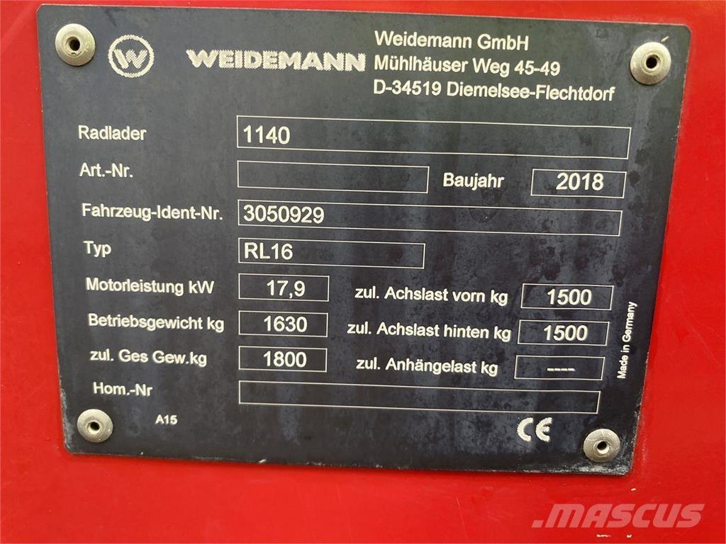 Weidemann 1140 Carregadora multifunções