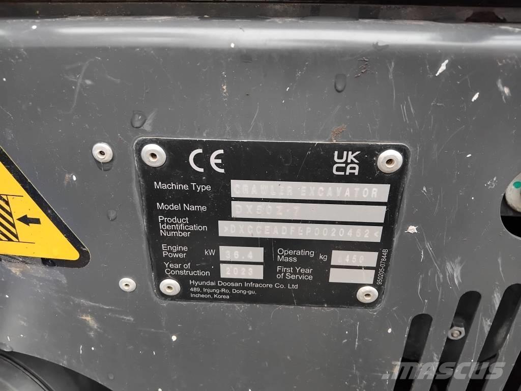 Develon DX 50 Z-7 Mini Escavadoras <7t