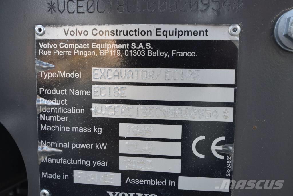 Volvo EC 18 E Mini Escavadoras <7t