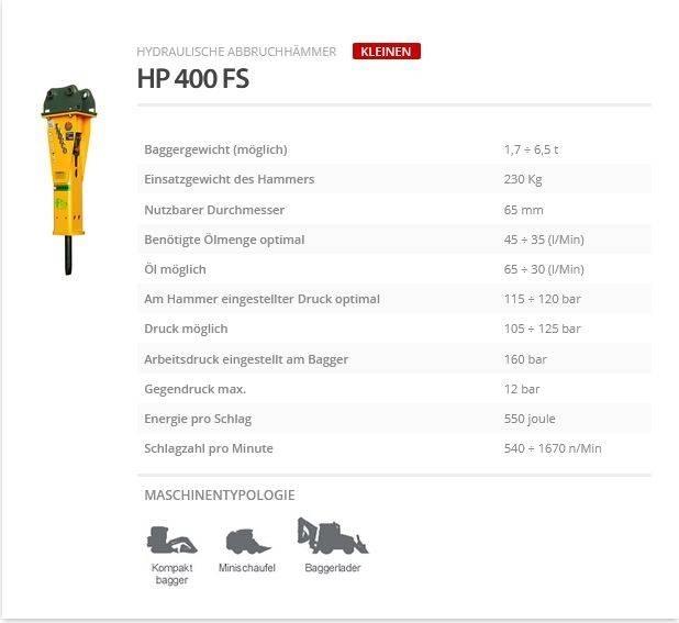 Indeco HP 400 FS Martelos Hidráulicos
