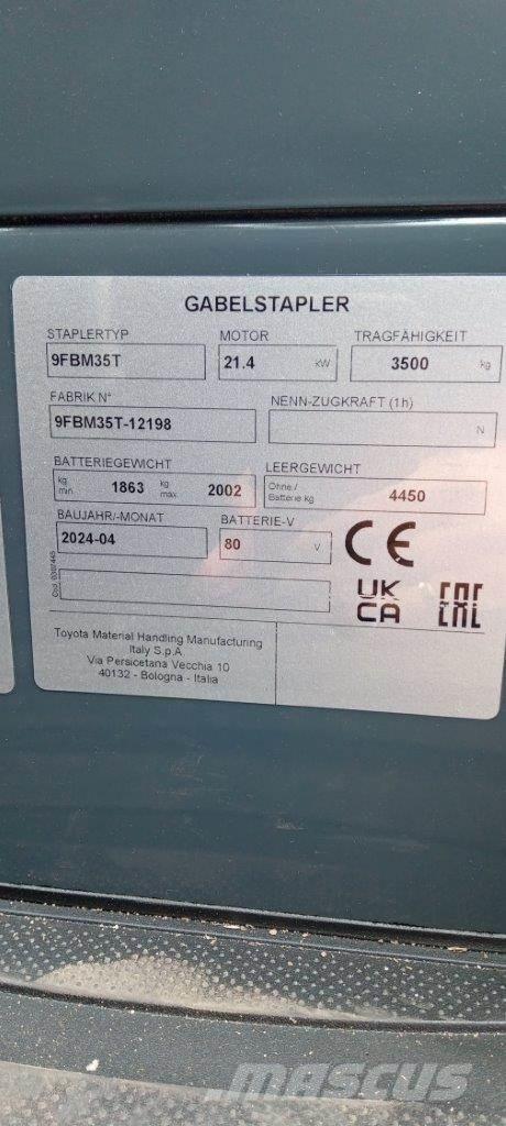 Toyota 9FBM35T Empilhadores eléctricos