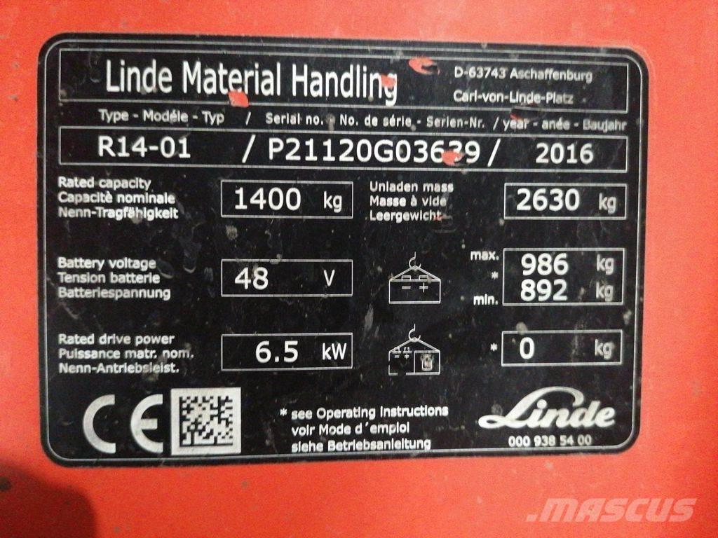 Linde R14-01 Empilhadores Elevadores