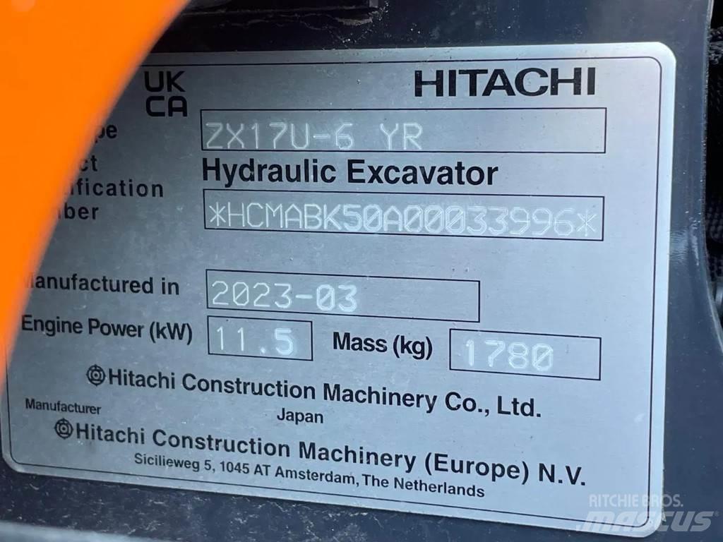 Hitachi ZX17U Mini Escavadoras <7t