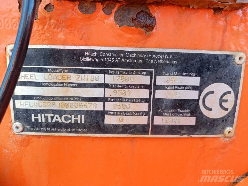 Hitachi ZW 180 Pás carregadoras de rodas