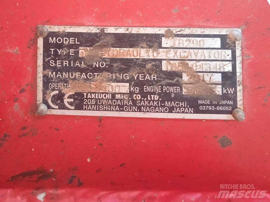 Takeuchi TB290 Mini Escavadoras <7t