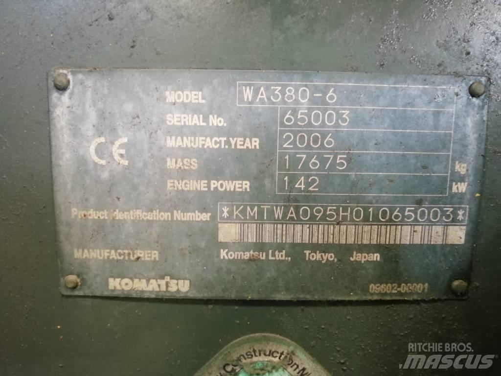 Komatsu WA 380-6 Pás carregadoras de rodas