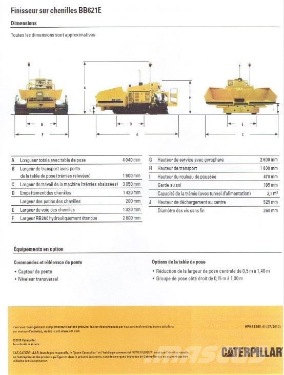 CAT BB 621 E Pavimentadoras de asfalto