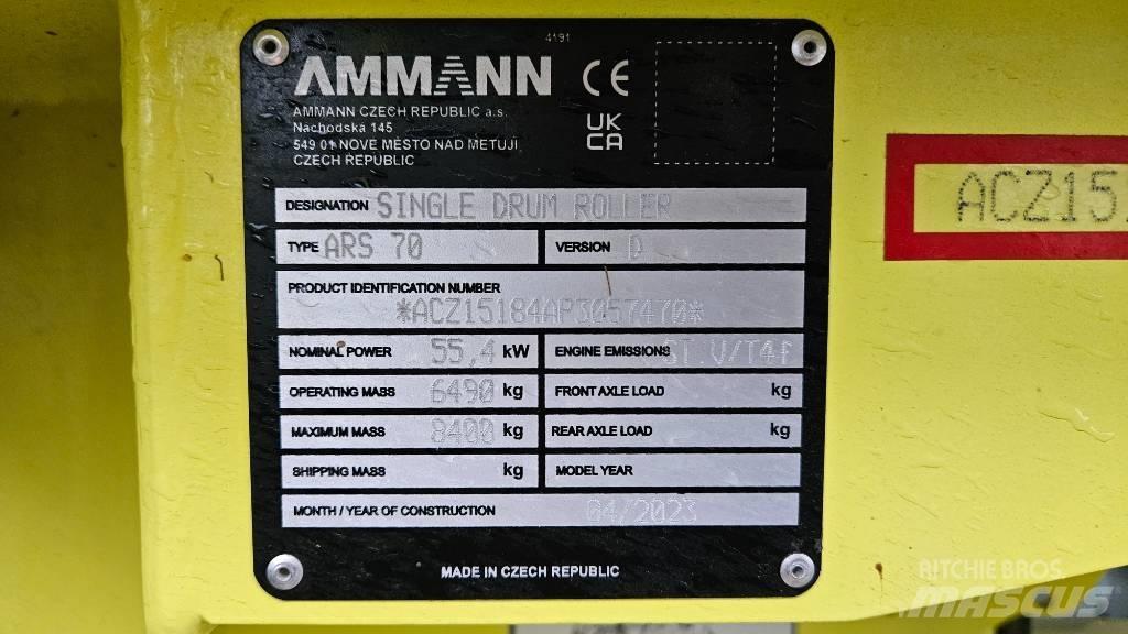 Ammann ARS 70 Cilindros Compactadores tandem