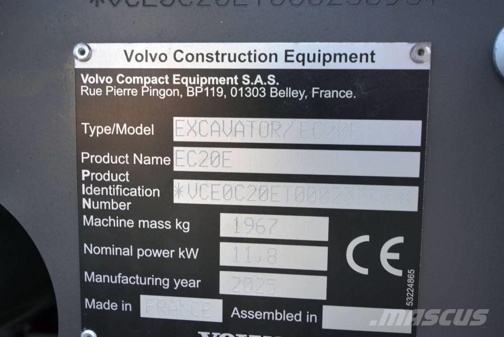Volvo EC 20 E Mini Escavadoras <7t