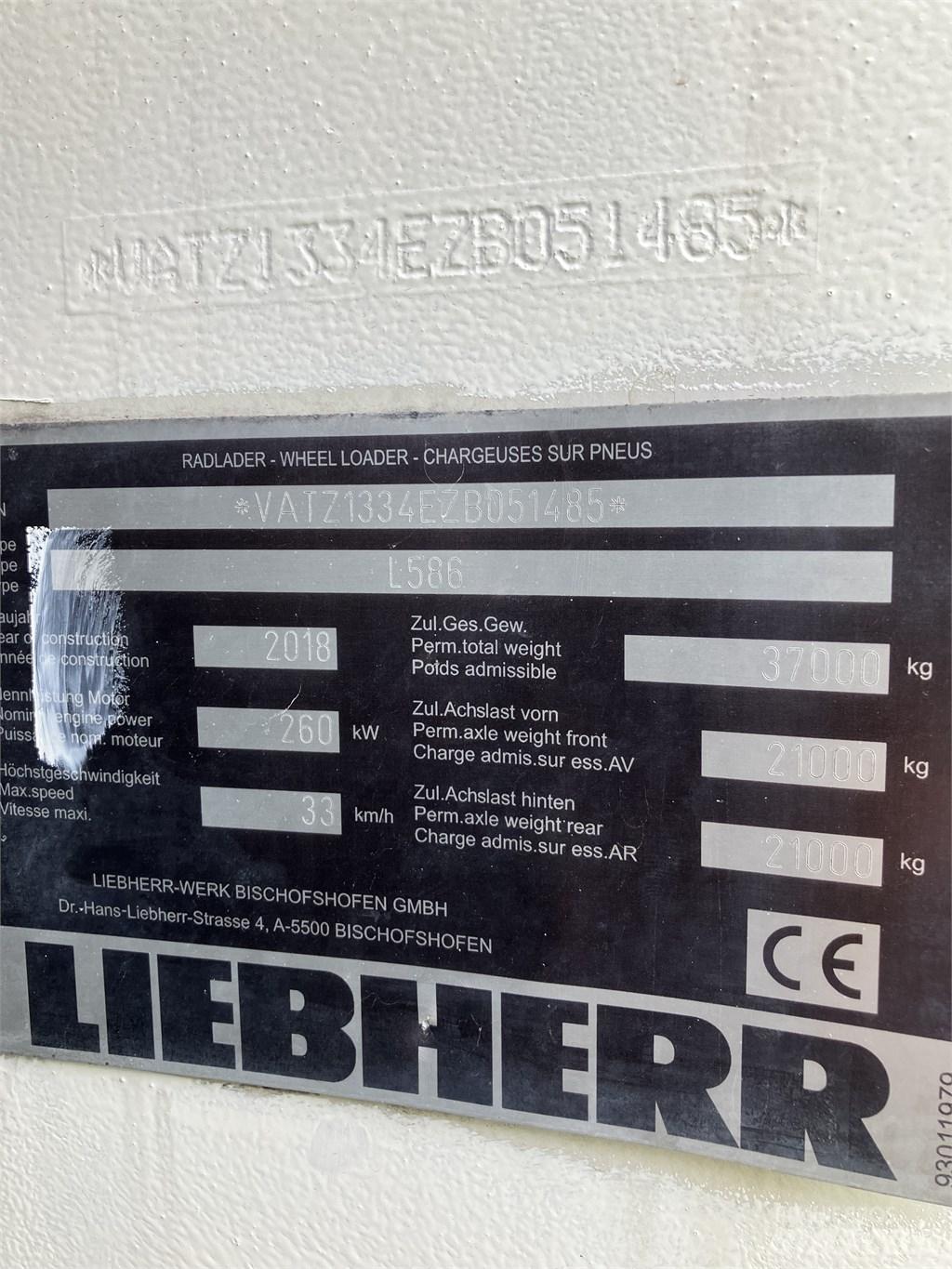 Liebherr L586 Xpower Pás carregadoras de rodas