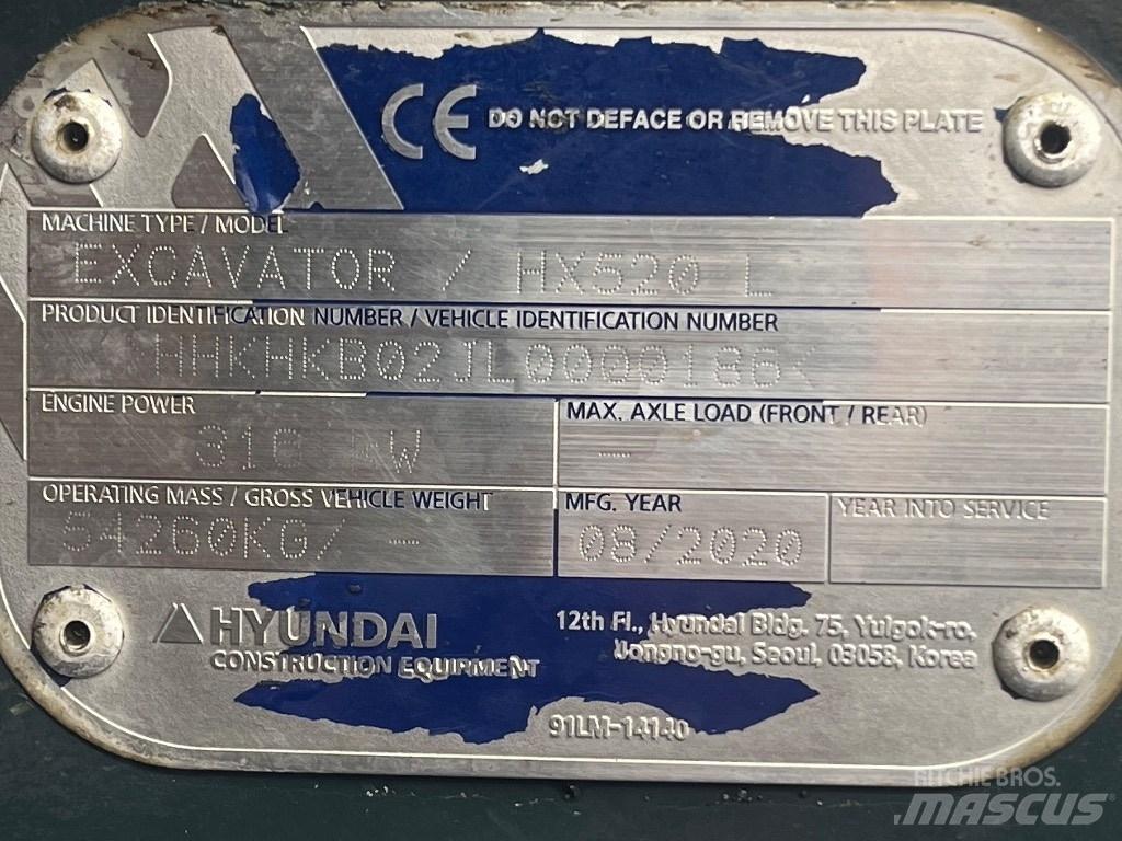 Hyundai HX 520 L Escavadoras de rastos