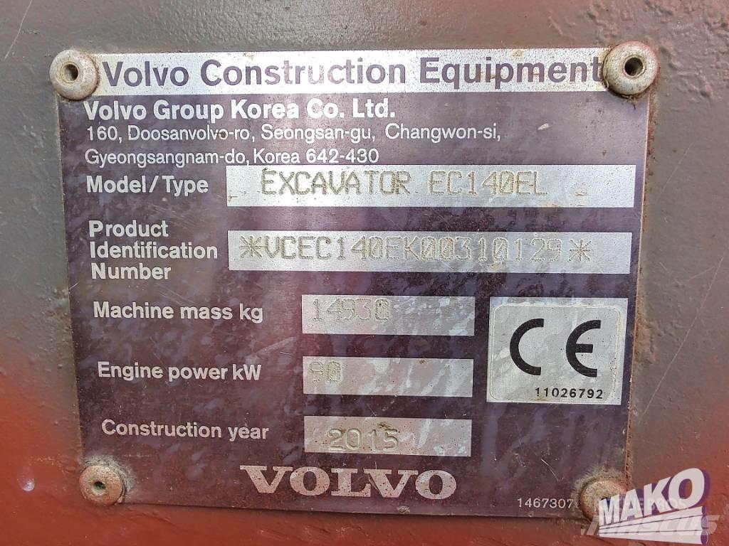 Volvo EC 140 EL Escavadoras de rastos