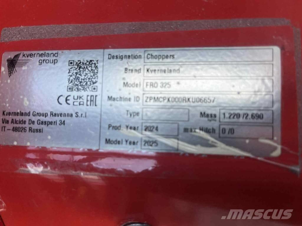 Kverneland FRO 325 Gadanheiras e cortadores de folhas para pastos