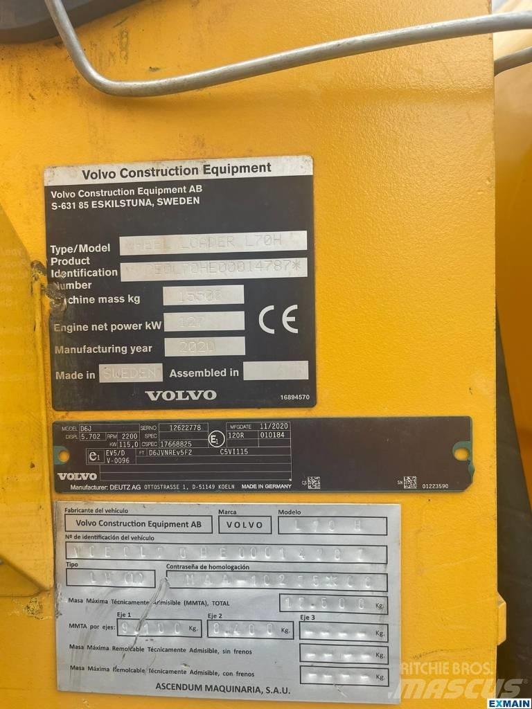 Volvo L 70 H Pás carregadoras de rodas