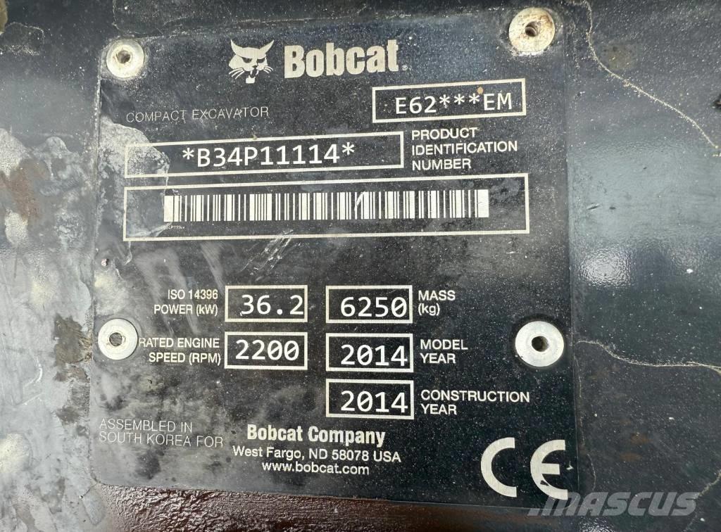 Bobcat E 62 Mini Escavadoras <7t