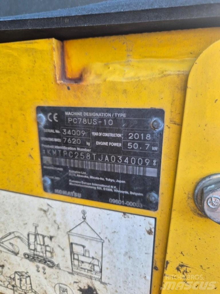 Komatsu Pc 78us-10 Escavadoras Midi 7t - 12t