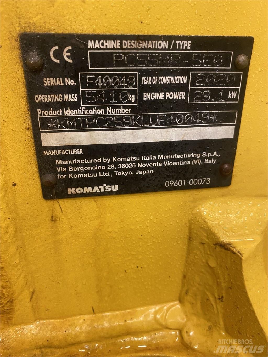 Komatsu PC55MR-5 Mini Escavadoras <7t