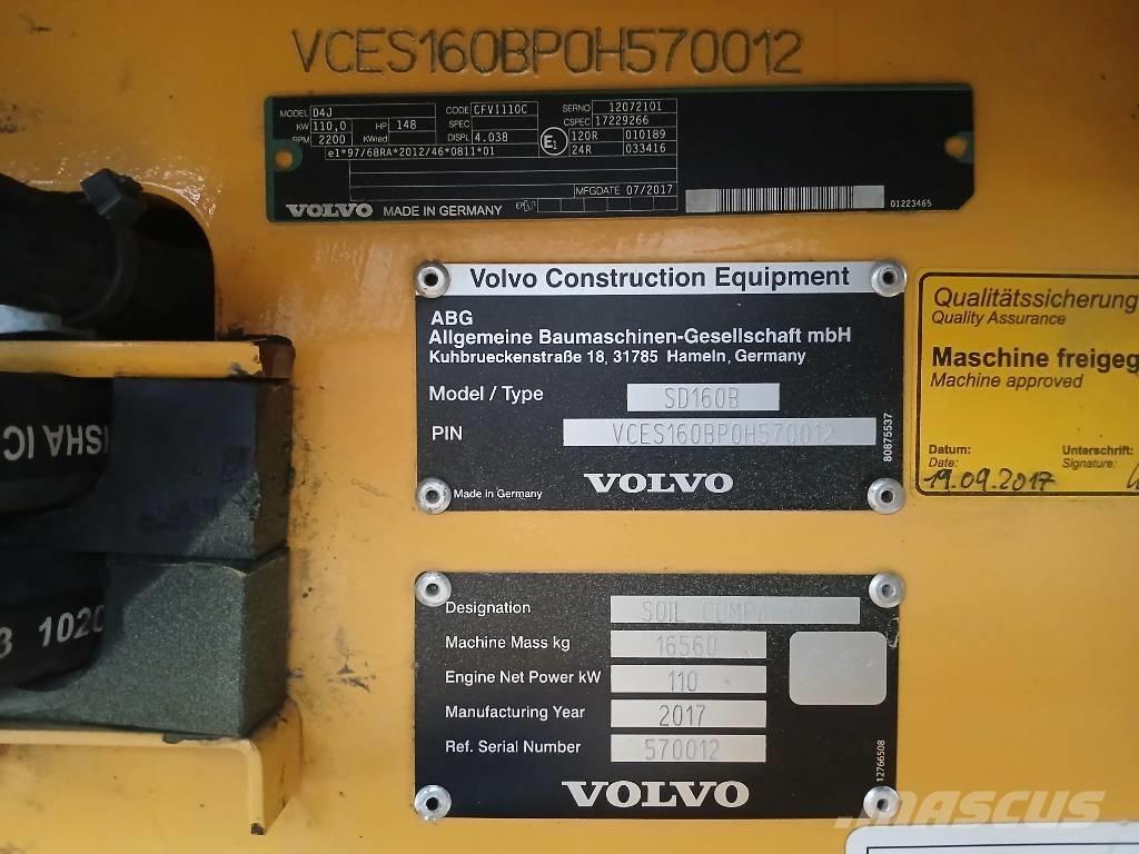 Volvo SD160 B, Vält Cilindros Compactadores de pneus