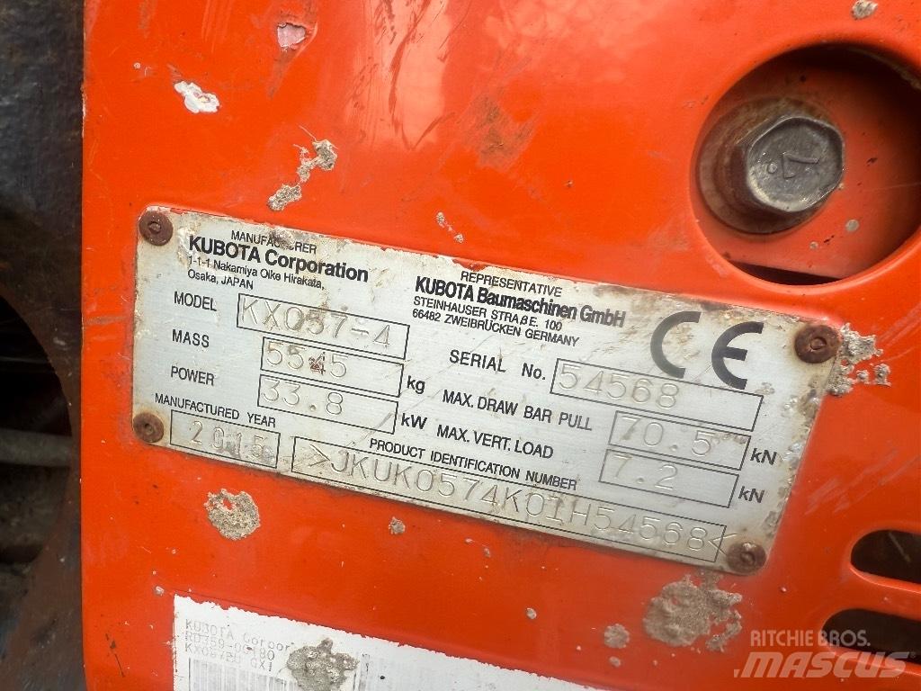 Kubota KX 057-4 Mini Escavadoras <7t