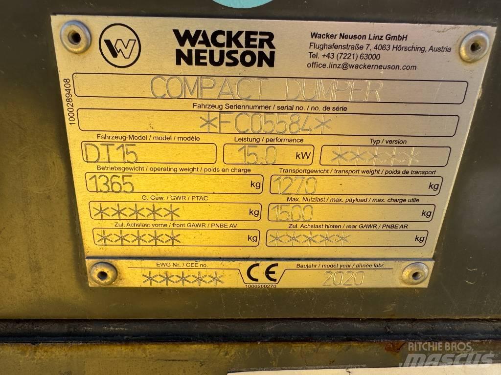 Wacker Neuson DT15 Dumpers de lagartas