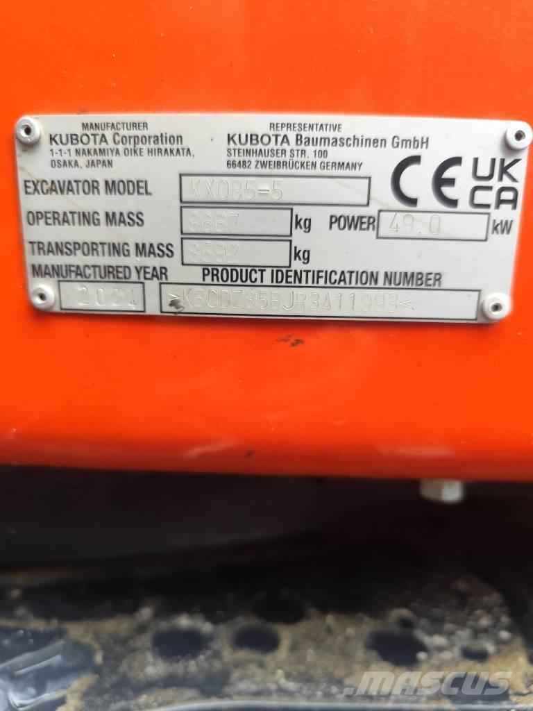 Kubota KX 085-5 Escavadoras Midi 7t - 12t