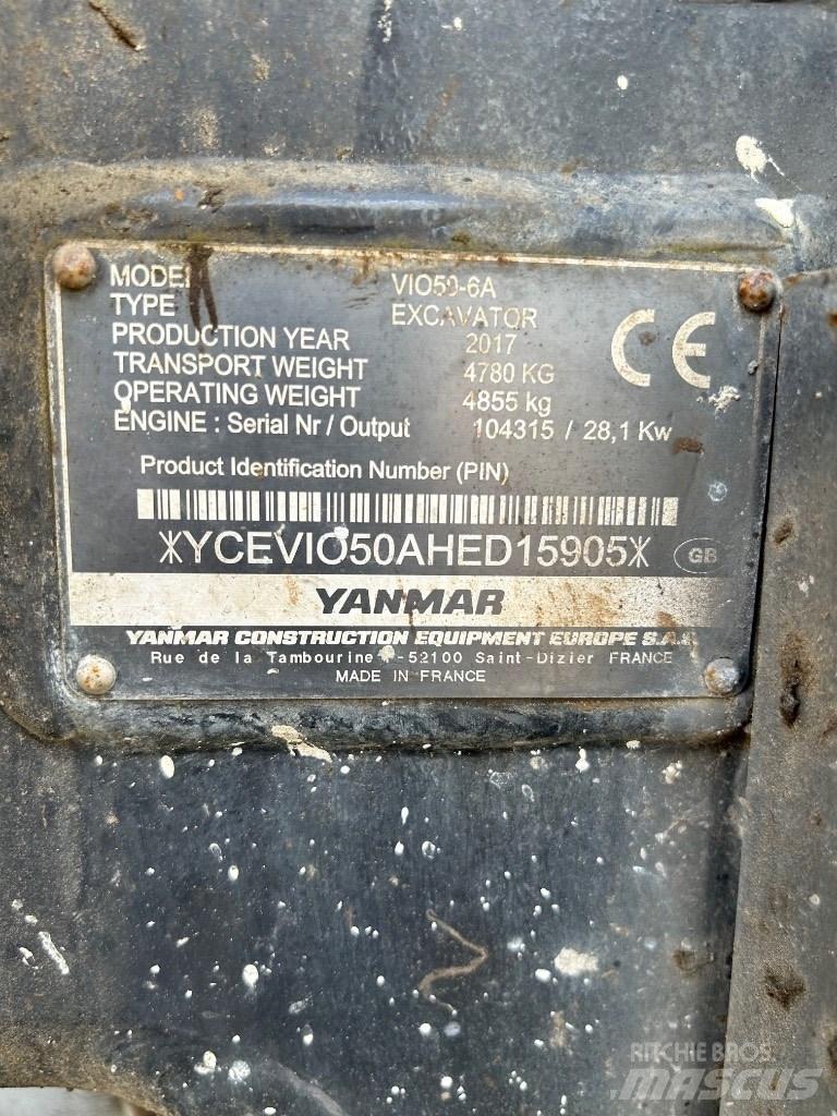 Yanmar VI050 - 6A Mini Escavadoras <7t
