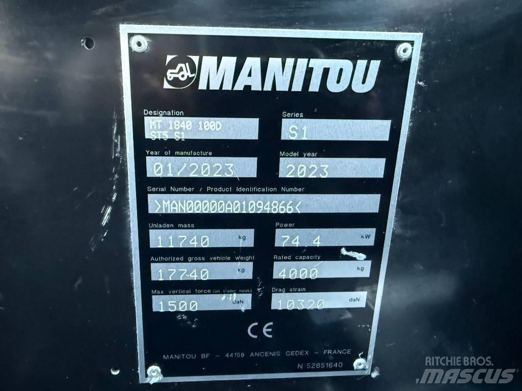 Manitou MT 1840 Manipuladores telescópicos