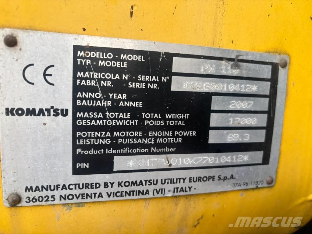 Komatsu PW 110 Escavadoras de rodas