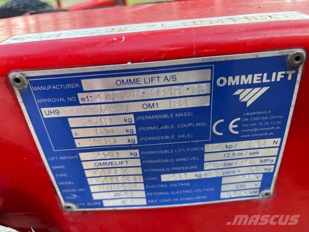 Omme 1700 EBXD Plataformas aéreas montadas em atrelados