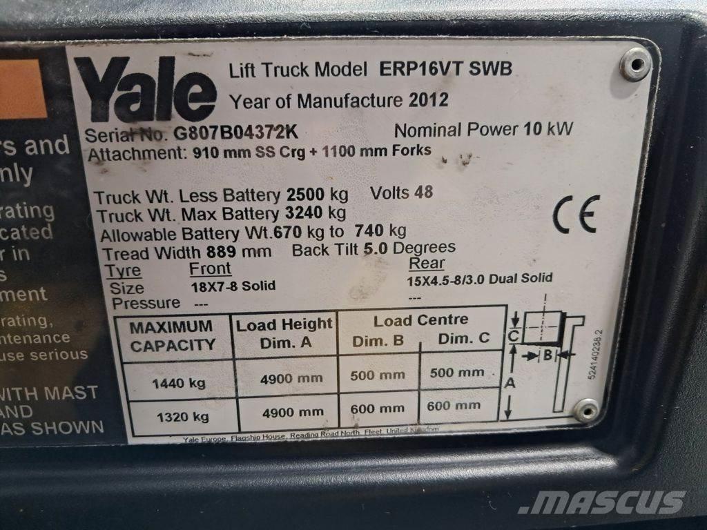 Yale ERP16VT SWB Empilhadores eléctricos