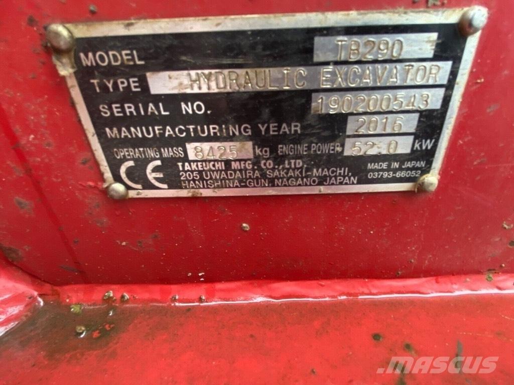 Takeuchi TB 290 Escavadoras Midi 7t - 12t
