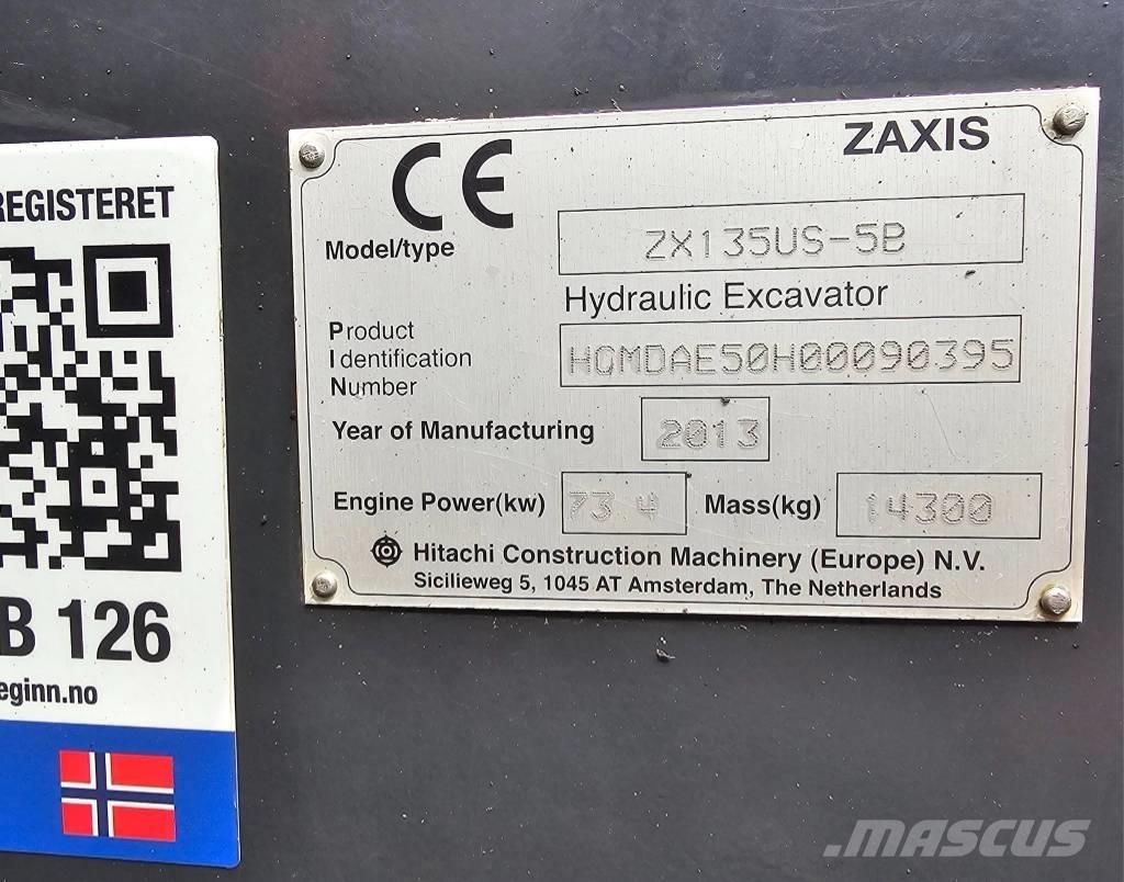 Hitachi ZX 135 US-5 Escavadoras de rastos