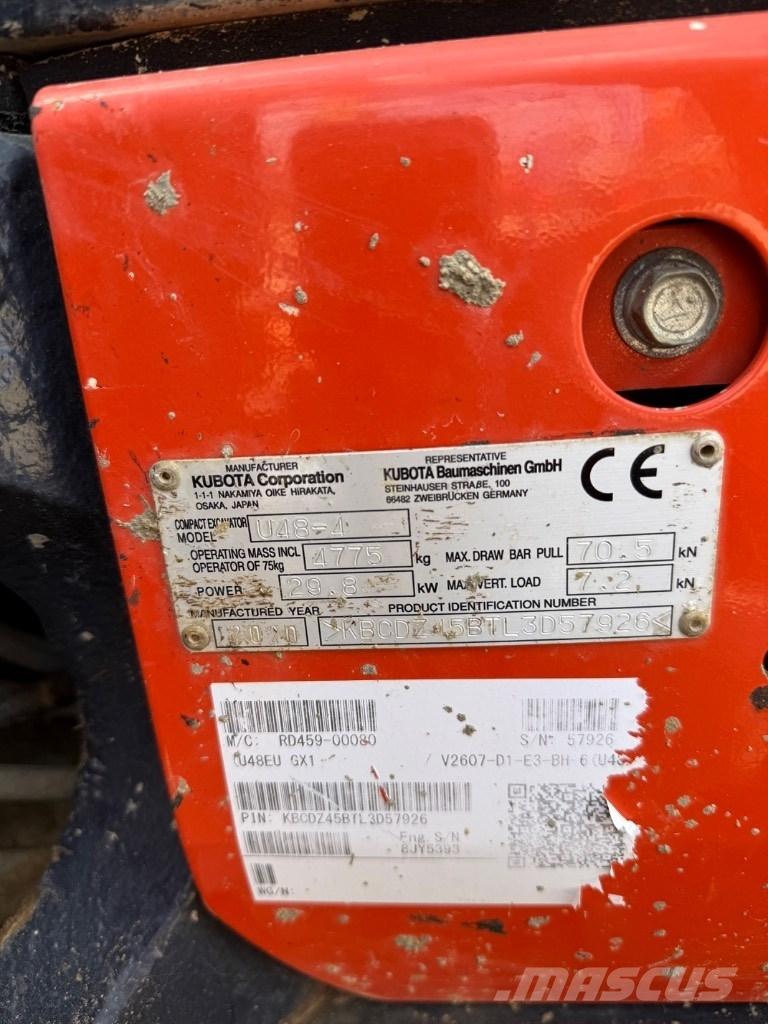 Kubota U 48 Mini Escavadoras <7t