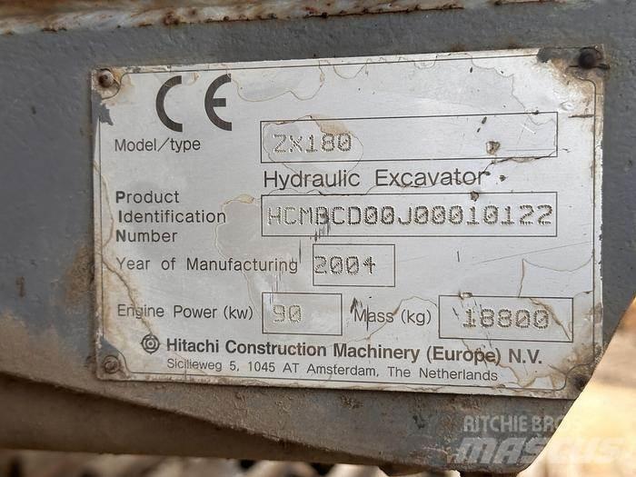 Hitachi ZX180 Escavadoras especiais