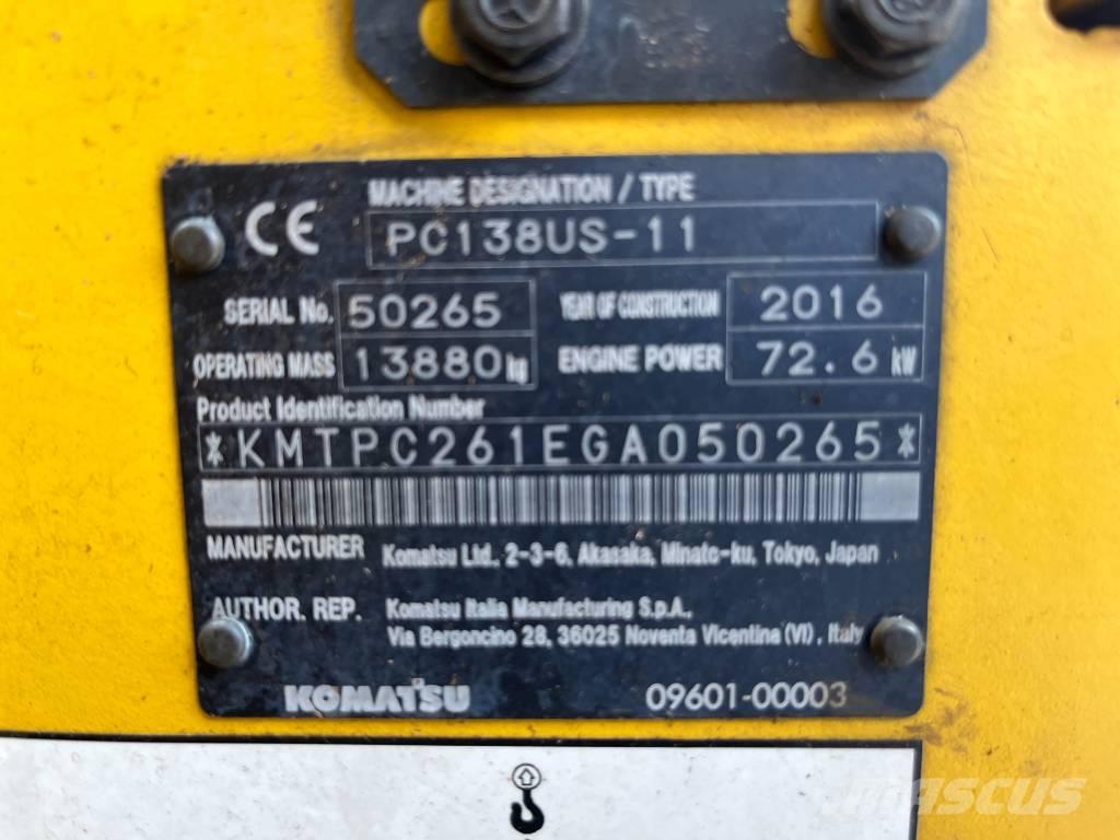 Komatsu PC 138 US-11 Escavadoras de rastos