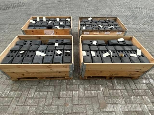  Rubber Pads Rastos, correntes e material rodante