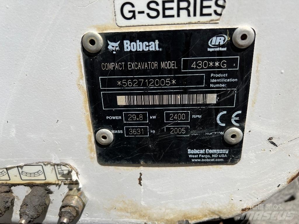 Bobcat 430 Mini Escavadoras <7t