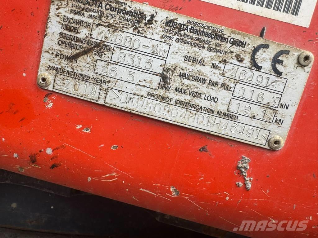 Kubota KX 080-4 Escavadoras Midi 7t - 12t