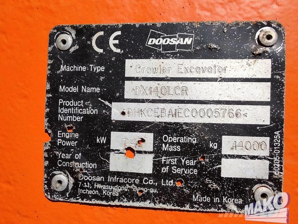 Doosan DX 140 LCR Escavadoras de rastos