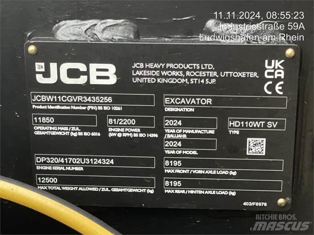 JCB HydraDig 110W Escavadoras de rodas
