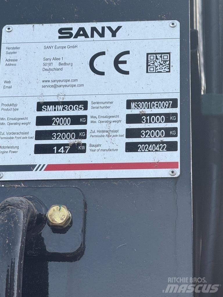 Sany SMHW 30 G5 Manipuladores de resíduos / indústria