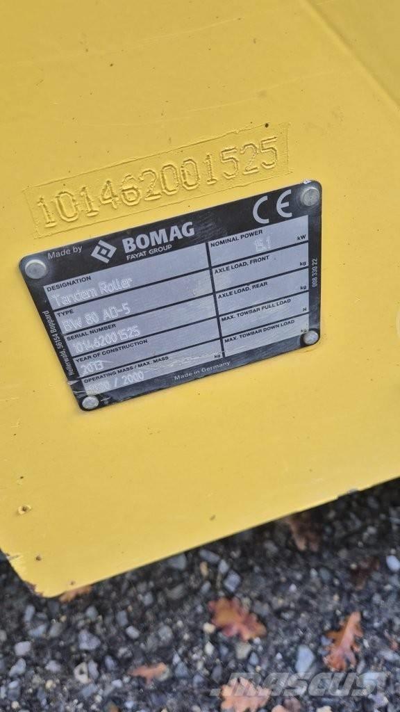 Bomag BW 80 AD-5 Cilindros Compactadores tandem