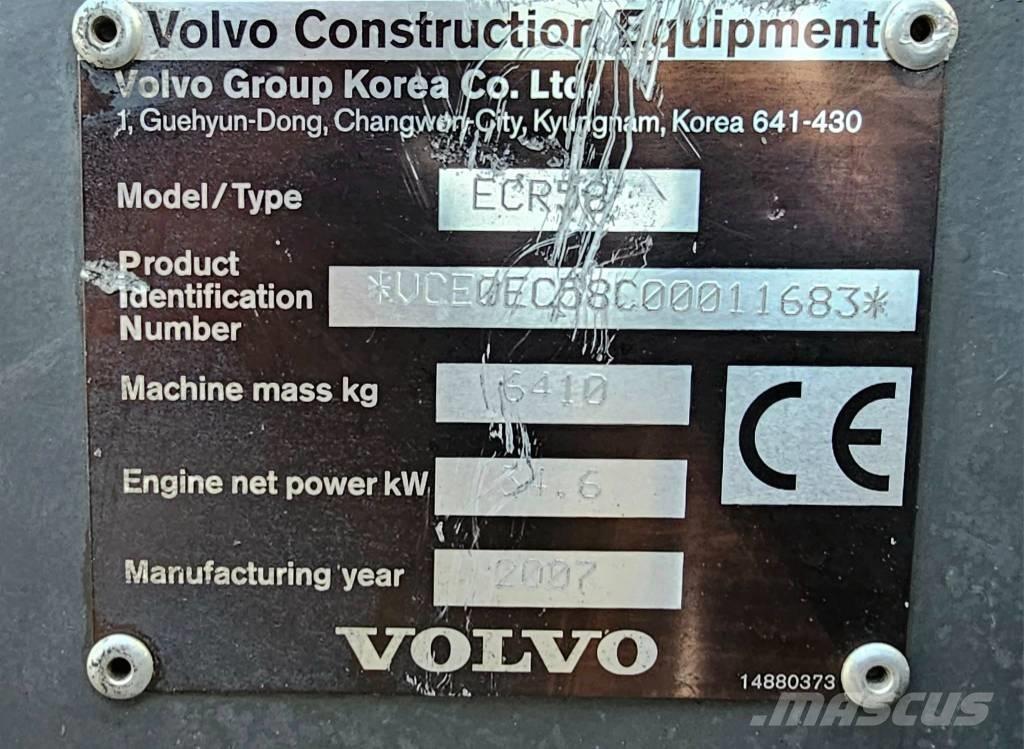 Volvo ECR 58 plus Escavadoras Midi 7t - 12t